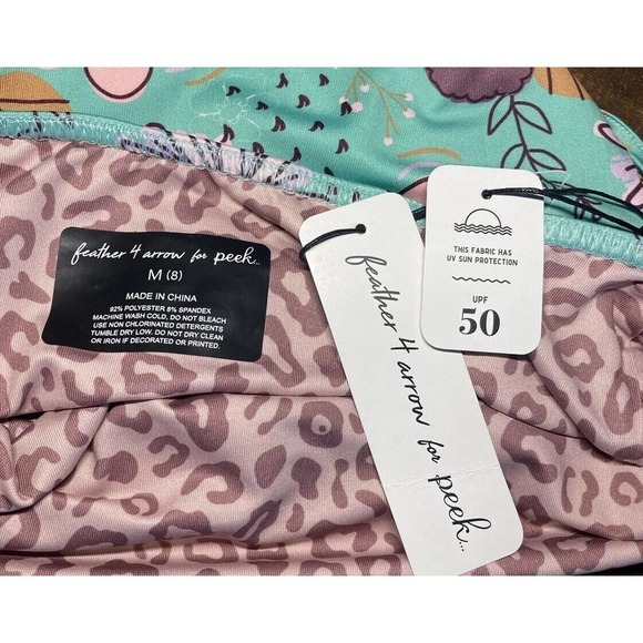 PEEK Girl’s Feather 4 Arrow NORDSTROM One Piece Flower Swimsuit SIZE Medium 8 - Picture 6 of 9